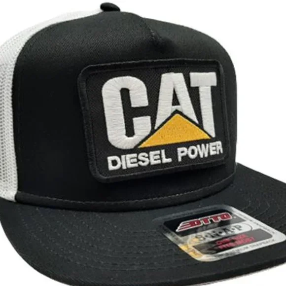 Caterpillar Diesel Power Trucker Mesh Snapback Hat Cap OTTO Flat Bill Retro 80s $_12.JPG?set_id=880000500F main image 3